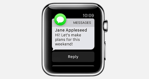 bluetooth watch text message